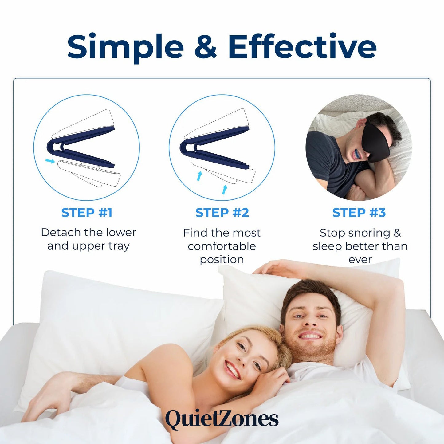 QuietZones® Adjustable Anti-Snoring Mouthpiece